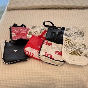 lululemon athletica Tote Bags - Red, Black, White, Cream